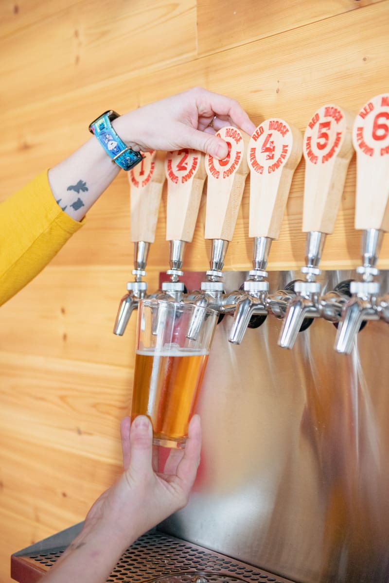 Red Moose Brewing Company taps