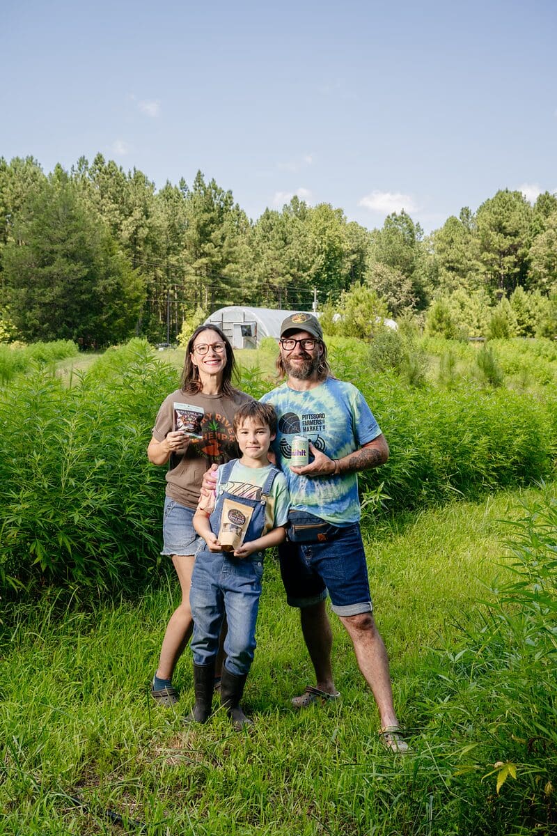 Brownfield family at their farm