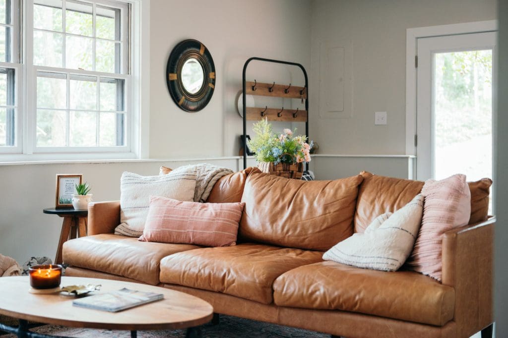 The Loblolly House offers comfortable seating in the rustic space amidst the woods. 