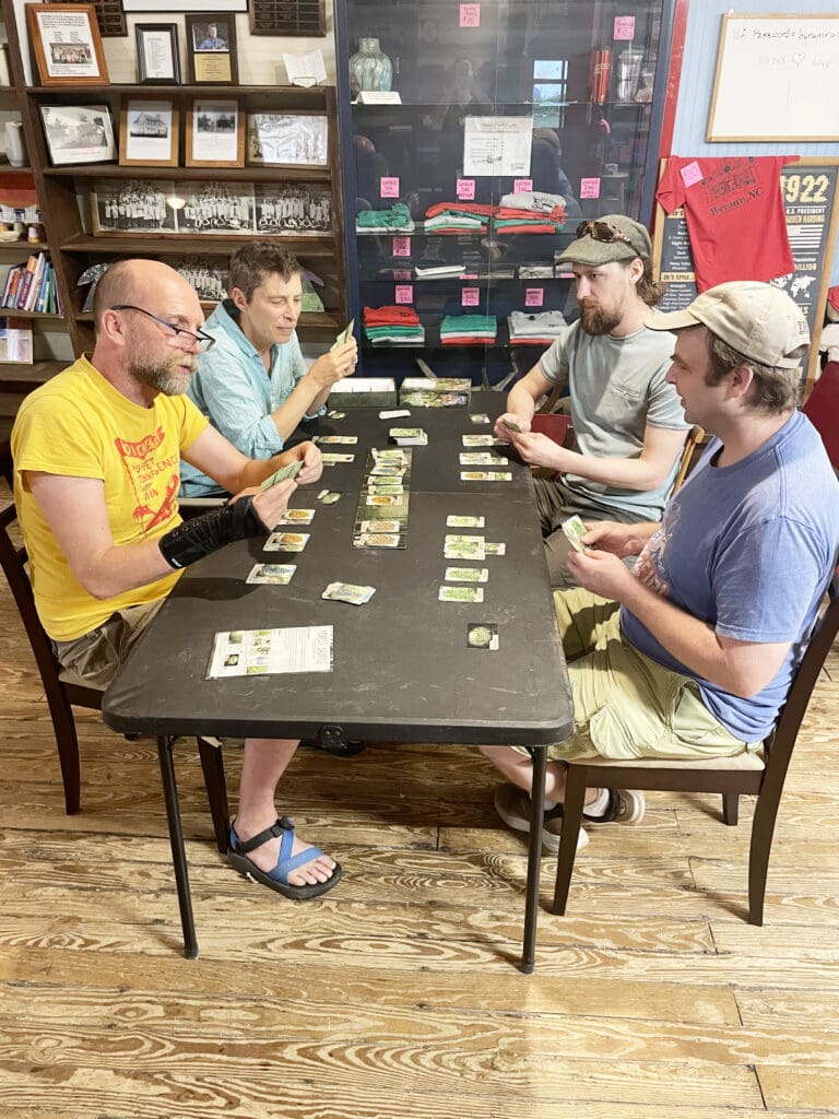Bynum game group playing Forest Shuffle
