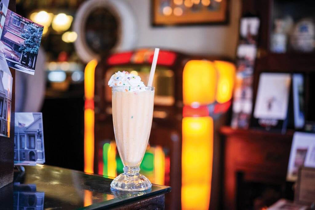 Best of Chatham winner S&T's Soda Shoppe craft milkshake topped with whipped cream and sprinkles. 